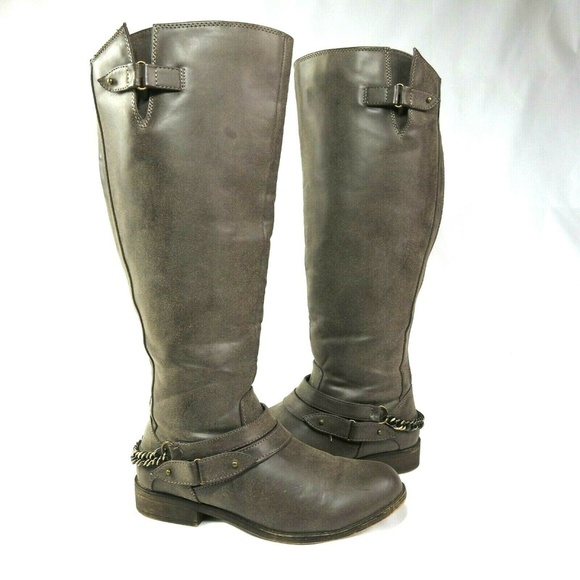 Madden Girl Shoes - Madden Girl Zandora Zippered Knee High Boots Size